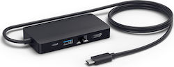 Jabra PanaCast USB-C Stație de andocare cu DisplayPort 4K PD Ethernet Negru