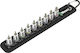 Wera Set Sockets 1/4" Belt A 3 Torx HF Zyklop Walnut with Torx Head and Socket 1/4'' T10 / T15 / T20 / T25 / T27 / T30 / T40 / T8 / T9 9pcs