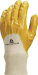 Delta Plus Waterproof Nitrile Safety Cotton Gloves Yellow