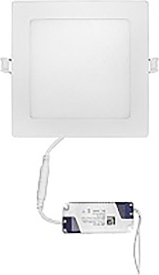 Adeleq Platz Vertieft LED Panel 12W mit Natürliches Weiß Licht 4000K
