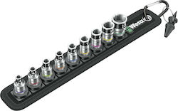 Wera Nüsse Sechskant mit Vierkant-Antrieb 1/4" Set 9Stück