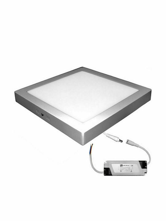 Adeleq Square Outdoor LED Panel 25W with Warm White Light 30x30cm