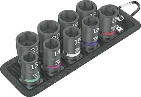 Wera Pneumatic Hexagon Socket 1/2" 9pcs