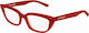 Rame Ochelari Pentru Femei Acetat Structură Scheletică Ochi De Pisică Roșii BB0063O-004