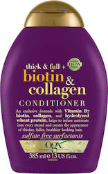 OGX Thick & Full + Biotin & Collagen Conditioner Όγκου για Όλους τους Τύπους Μαλλιών 385ml