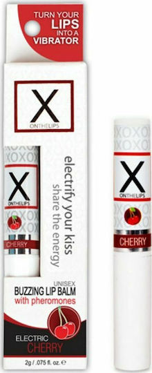 Sensuva X On The Lips Buzzing Lip Balm With Pheromones Стимулираща с феромони с аромат Електрическа череша 2гр