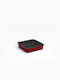 Keystone Electra Granite Aluminum Rectangular Baking Pan with Stone Coating Red 32x32cm