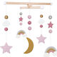 Jabadabado Kids Decorative Hanging made of Wood Mobile Rainbow And Moon 32x32x32εκ.