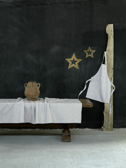 Nima Starry Night Christmas Tablecloth Square Fabric Gray L85xW85cm.