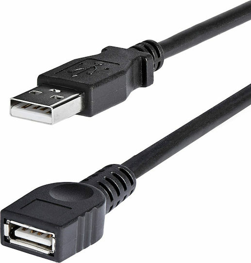 StarTech USB 2.0 Кабел USB-A мъжки - USB-A женски Черен 1.8м USBEXTAA6BK