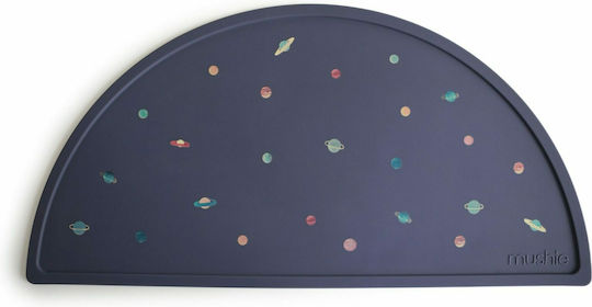 Mushie Silicone Baby Placemat Planets Gray