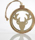 Ornament suspendat Glob Din lemn Maro 10buc