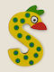 Tatiri Decorative Letter Orange made of Wood S 5x0.5x7εκ.