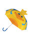Stephen Joseph Kids Curved Handle Umbrella Pop Up Παπάκι with Diameter 68.5cm Yellow