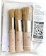 Metron Sponge/Stippler Paint Brush Set Σετ Πινέλα Σταμπαδόροι Με Τρίχα Χοίρου 3pcs