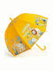 Djeco Kids Curved Handle Umbrella Savannah with Diameter 70cm Yellow