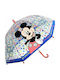 Chanos Kids Curved Handle Auto-Open Umbrella Mickey with Diameter 45cm Multicolour