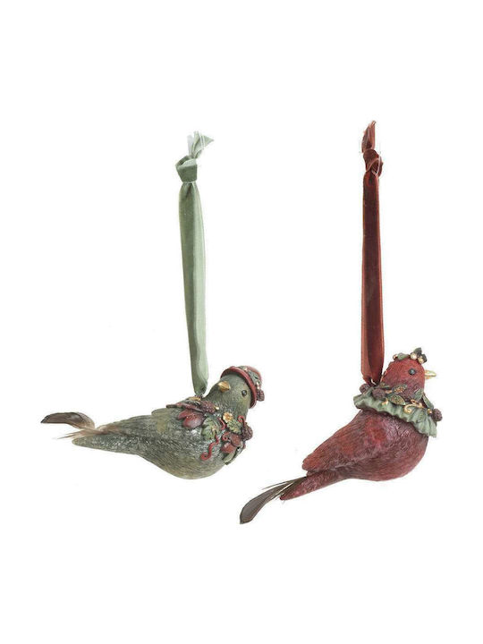 Set Hanging Bird Ornaments Made of Polyresin 6x9cm 3 Pieces (Various Designs or Colors)