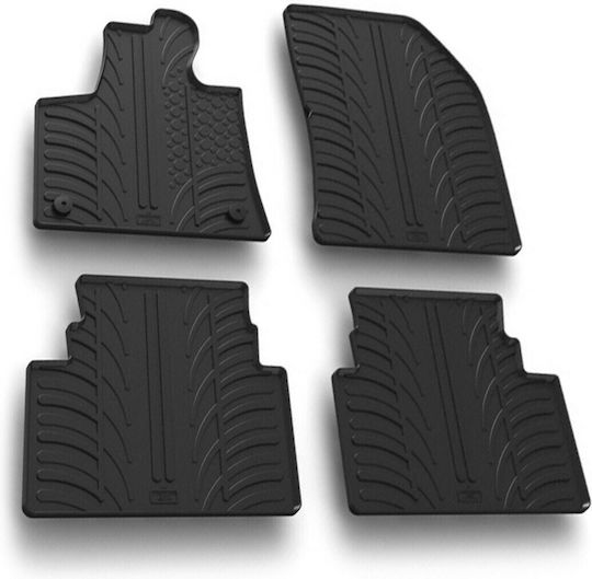 Lampa Set of Front and Rear Mats 4pcs Tray Type for Citroen C5 Aircross Black