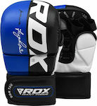 RDX T6 Leather MMA Gloves Blue