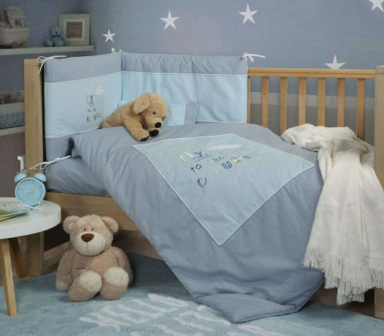 Nef-Nef Homeware Set Für Krippe Clouds Hellblau 2Stück
