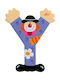 Sevi Bebe Decorative Letter Purple made of Wood Clown Y 7x0.5x9εκ.