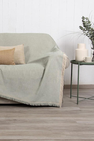 Naf Naf 358-26 Ριχτάρι Πολυθρόνας Chenille 180x180εκ. Mint