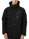 Basehit Men's Winter Parka Jacket Black