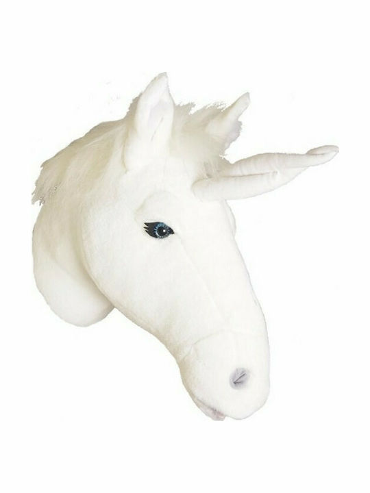 Wild & Soft Cap de Animal Decorativ pentru Copii Animale Albă din Țesătură Claire 38x26cm