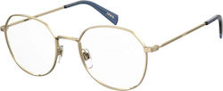 Levi's Prescription Eyeglass Frames Gold LV1014 J5G
