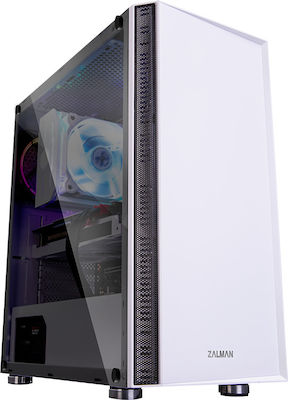 Zalman R2 Midi Tower Κουτί Υπολογιστή με Πλαϊνό Παράθυρο Λευκό