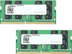 Mushkin Essentials 64GB DDR4 RAM cu 2 module (2x32GB) și Viteză 3200 pentru Laptop