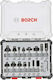 Bosch Set of Router Bits for 6mm Shank Cutter Set Carbide for Edge Shaping in Wood 6mm 15pcs