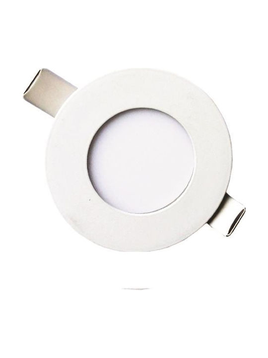 Eurolamp Παραλληλόγραμμο Μεταλλικό Χωνευτό Σποτ με Ενσωματωμένο LED και Ψυχρό Λευκό Φως 3W σε Λευκό χρώμα 85x8.5cm