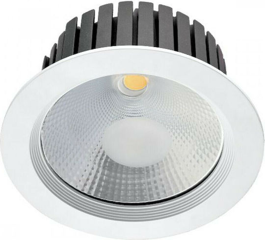 Spot Light Στρογγυλό Χωνευτό LED Panel 60W με Φυσικό Λευκό Φως 4000K 23εκ.