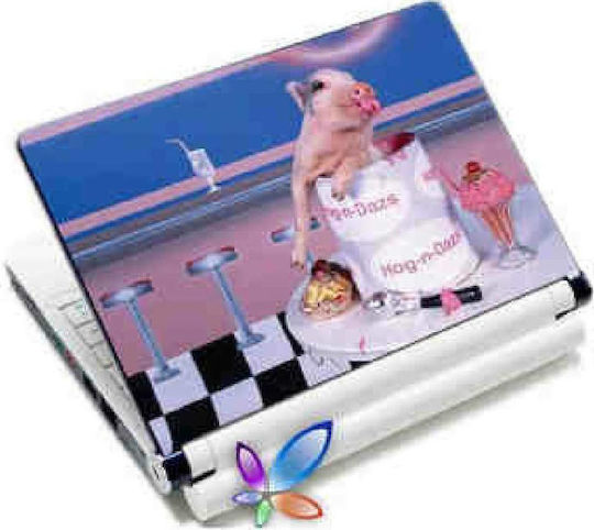 Lamtech Pink Pig Laptop Skin für Laptop 12.4" Mehrfarbig