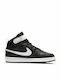 Court Court Borough Mid 2 Kids Sports Shoes with Hoop & Loop Closure Black / White