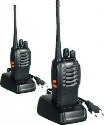 Baofeng BF-888S UHF/VHF Wireless Transceiver 5W without Screen Black 2pcs