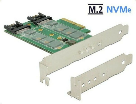 DeLock Κάρτα PCIe σε 3 θύρες M.2
