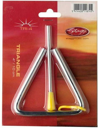 Stagg Musical Triangle with Beater 4 Inches Brass