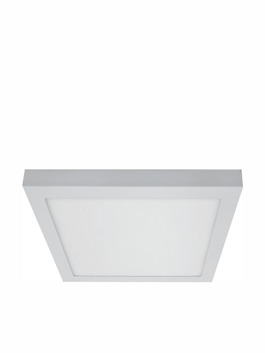 Inlight Pătrat În aer liber Panou LED Putere 20W cu Alb Natural Lumini 22.5x22.5cm.