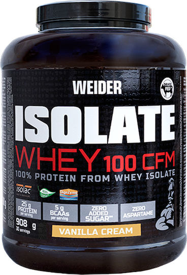 Weider Isolate Whey 100 CFM Proteină Din Zer cu Aromă Cremă de vanilie 908gr