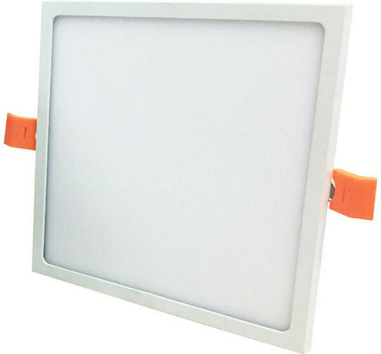 Atman Square Recessed LED Panel 35W with Natural White Light 4000K 23x23cm