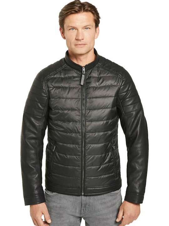 Хибридно Зимно Мъжко Яке Puffer Черно