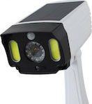 Solar Dummy Surveillance Bullet Camera White με Λαμπάκι LED