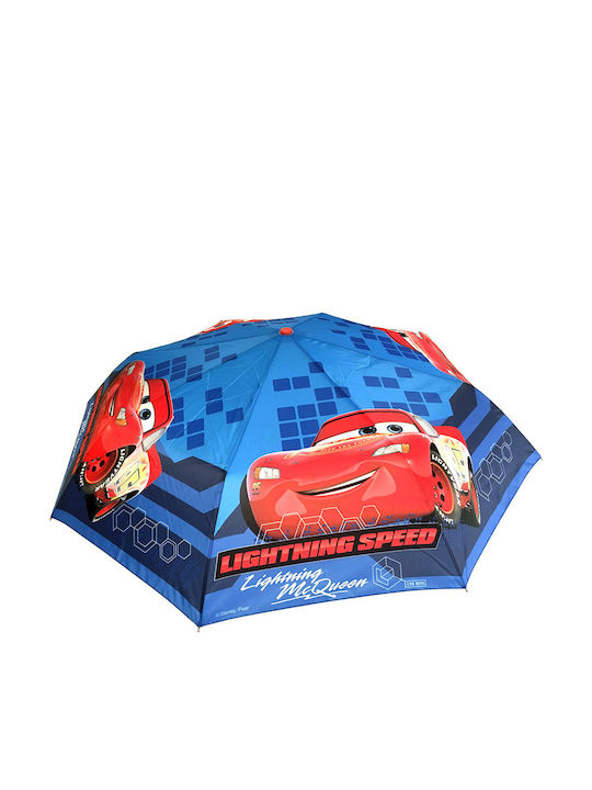 Disney Kinderregenschirm Kompakt Cars Blau mit Durchmesser 50cm