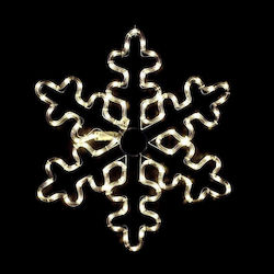 Aca Christmas Outdoor Illuminated Flake Figure White Electric with Light Tube 4x56x56cm