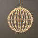 Aca Christmas Metal Rope Light in Shape Ball White 21x20x20cm 3d Ball