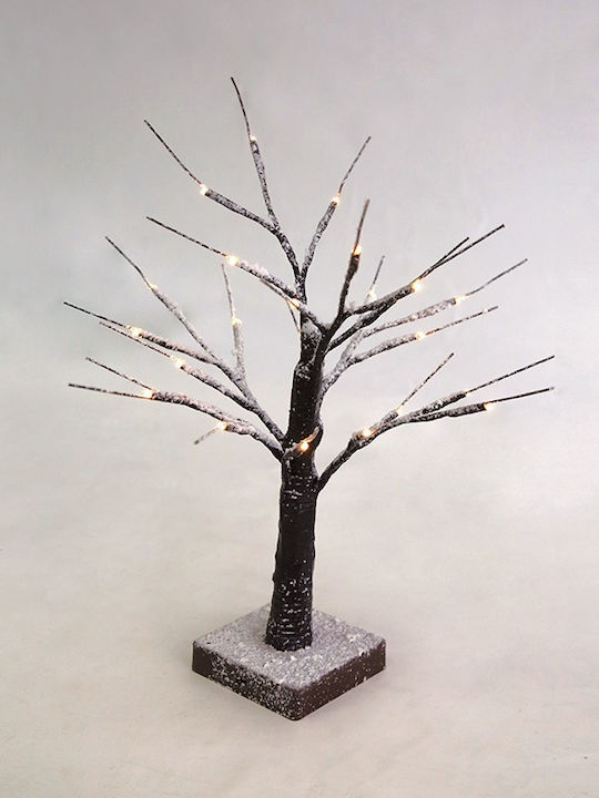 Aca Christmas Decorative Snowy Illuminated Plastic Tree Natural Appearance 45cm IP20 Battery Black