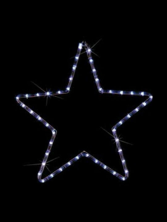 Eurolamp Χριστουγεννιάτικο Διακοσμητικó Κρεμαστό Αστέρι Φωτιζόμενο Πλαστικό Λευκό 56x56εκ.